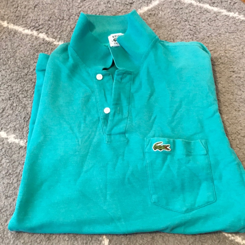 VTG teal Lacoste polo